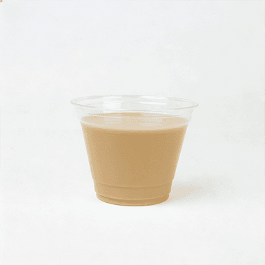 PET高透明带盖饮品杯90口径